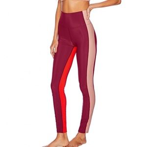 NEW Beach Riot Colorblock Legging Merlot